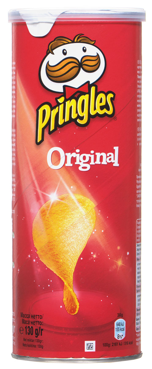 Pringles Original картофельные чипсы, 130 г7000446000 Pringles Original картофельные чипсы, 130 г7000446000Настоящий, оригинальный вкус чипсов Pringles. Это классика - идеальная форма, совершенный вкус!