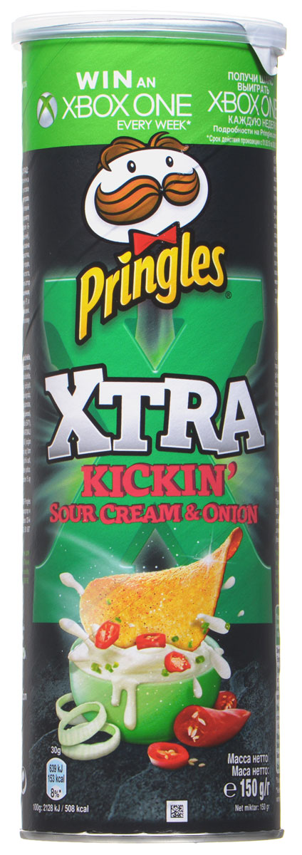 Pringles Xtra картофельные чипсы со вкусом сметаны и лука, 150 г7000408000 Pringles Xtra картофельные чипсы со вкусом сметаны и лука, 150 г7000408000Картофельные чипсы Pringles Xtra со вкусом сметаны и лука подарят вам неповторимый вкус этого превосходного сочетания.