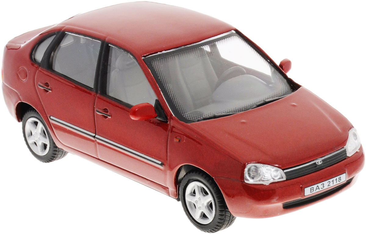 Cararama Модель автомобиля ВАЗ 2118 Lada KalinaLC 230ND_красный Cararama Модель автомобиля ВАЗ 2118 Lada KalinaLC 230ND_красныйКоллекционная модель Cararama ВАЗ 2118 Lada Kalina - миниатюрная копия настоящего автомобиля. Стильная модель автомобиля привлечет к себе внимание не только детей, но и взрослых. Модель имеет литой металлический корпус с высокой детализацией интерьера салона, дисков. Игрушка в точности повторяет модель оригинальной техники, подробная детализация в полной мере позволит вам оценить высокую точность копии этой машины! Такая модель станет отличным подарком не только любителю автомобилей, но и человеку, ценящему оригинальность и изысканность, а качество исполнения представит такой подарок в самом лучшем свете.