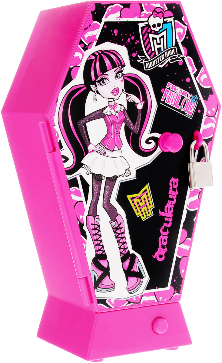 Monster High Шкаф секретный Draculaura870369/870277_Draculaura Monster High Шкаф секретный Draculaura870369/870277_DraculauraНеобычный секретный шкаф Monster High Draculaura приведет в восторг поклонниц популярного мультсериала Школа Монстров! Он выполнен в виде музыкальной шкатулки с тремя удобными отделениями, где девочки смогут хранить все свои секреты. Для того, чтобы никто их не увидел, шкатулка закрывается на замочек. При нажатии на кнопку, расположенную под дверцей, заиграет мелодия из мультсериала на английском языке. Порадуйте своего ребенка таким замечательным подарком! Рекомендуется докупить 2 батарейки напряжением 1,5V типа АAA (товар комплектуется демонстрационными).