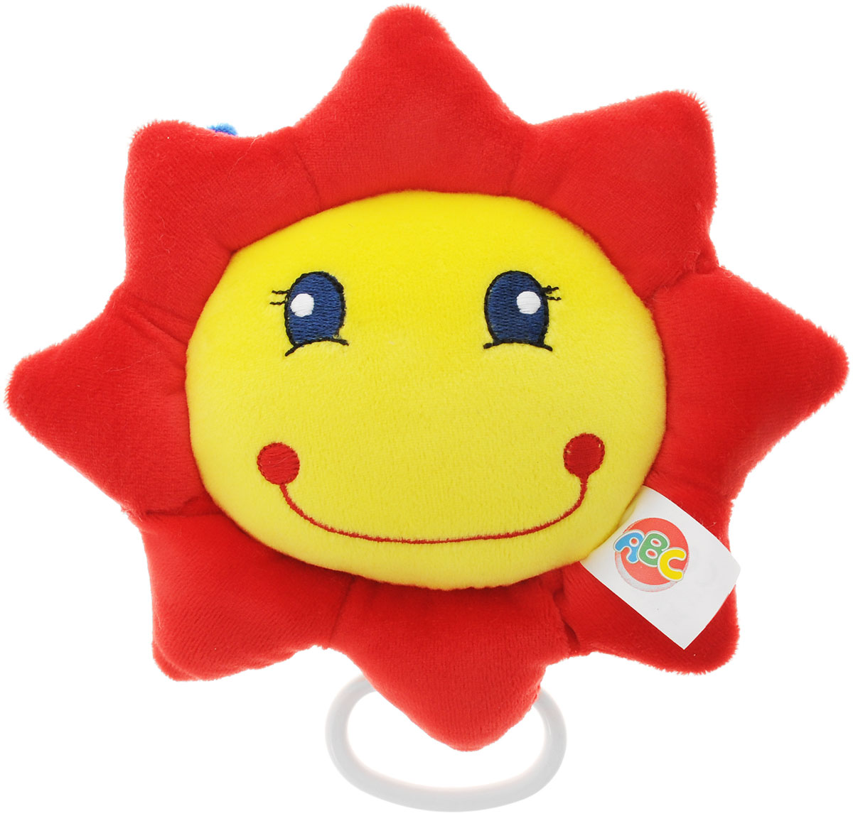 Simba Музыкальная игрушка-подвеска Солнышко4011339_солнышко, желтый, красный Simba Музыкальная игрушка-подвеска Солнышко4011339_солнышко, желтый, красныйМузыкальная игрушка-подвеска Simba Солнышко изготовлена из мягкого приятного на ощупь материала ярких приятных тонов в виде милого солнышка. Если вы потяните за пластиковое кольцо вниз, малыш услышит негромкую успокаивающую мелодию, которая поможет ему притихнуть и заснуть. Подвеска, наполненная гипоаллергенным волокном, проигрывает красивую мелодию, которая заменит наскучившие колыбельные. Крепится к кроватке с помощью специального петельки. Игрушка-подвеска Simba Солнышко развивает слух, моторику, зрительно- цветовое восприятие и обладает релаксирующим воздействием.