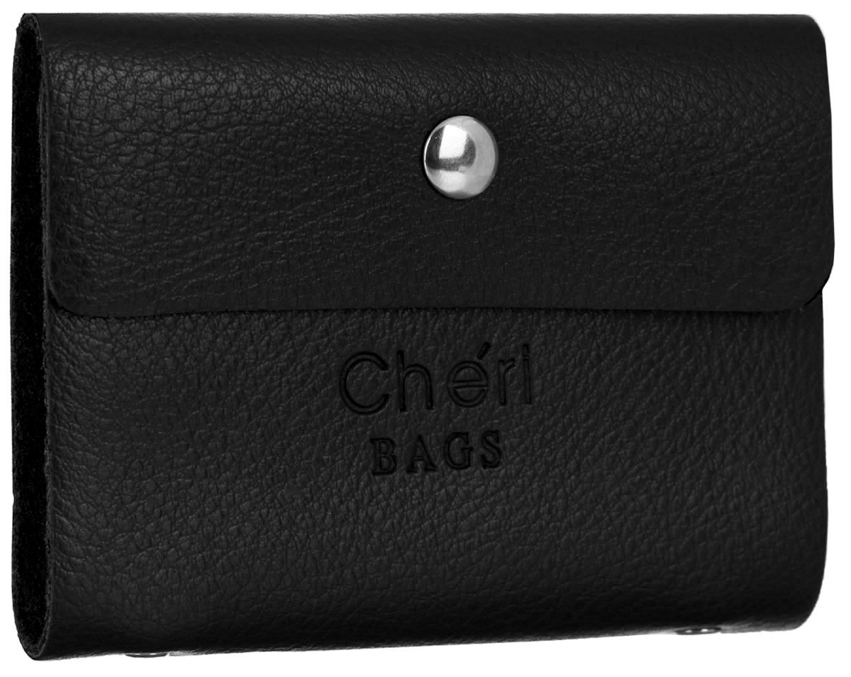 Визитница женская Cheribags, цвет: черный. V-0488-10V-0488-10 Визитница женская Cheribags, цвет: черный. V-0488-10V-0488-10Оригинальная визитница Cheribags выполнена из натуральной кожи с зернистой фактурой и оформлена символикой бренда. Изделие раскладывается пополам и закрывается на кнопку. Внутри расположен блок, состоящий из двадцати шести пластиковых файлов для визиток. Визитница Cheribags станет замечательным подарком человеку, ценящему качественные и практичные вещи.