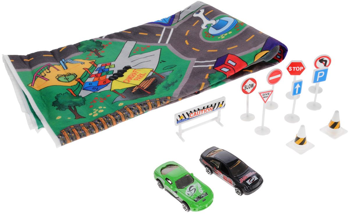 Big Motors Игровой набор Город цвет машин черный зеленый89631_down town Big Motors Игровой набор Город цвет машин черный зеленый89631_down townИгровой набор от Big Motors непременно привлечет внимание вашего малыша и не позволит ему скучать. Набор Город включает в себя 2 машинки, 10 дорожных знаков и игровое поле-коврик с городскими трассами. Этот чудесный набор будет отличным подарком любому мальчишке. Он сможет часами играть в него, придумывая все новые и новые истории.