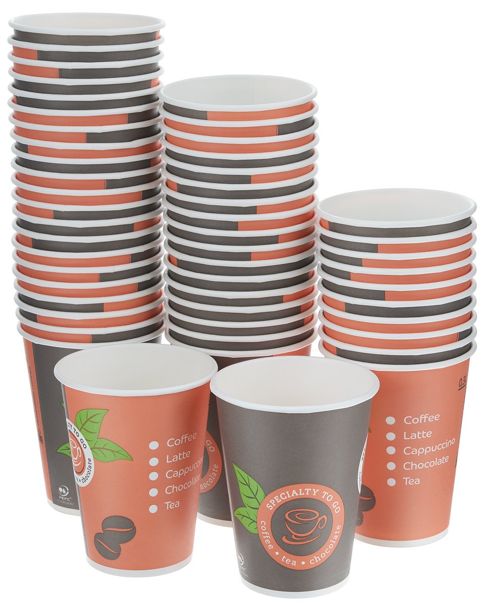 Набор одноразовых стаканов Huhtamaki Coffee-to-Go, 300 мл, 50 штПОС24110 Набор одноразовых стаканов Huhtamaki Coffee-to-Go, 300 мл, 50 штПОС24110Одноразовые стаканы Huhtamaki Coffee-to-Go изготовлены из ламинированной плотной бумаги и оформлены оригинальным рисунком. Изделия предназначены для подачи холодных и горячих напитков. Вы можете взять их с собой на природу, в парк, на пикник и наслаждаться вкусными напитками. Несмотря на то, что стаканы бумажные, они очень прочные и не промокают. Диаметр стакана (по верхнему краю): 9 см. Высота стакана: 11 см.