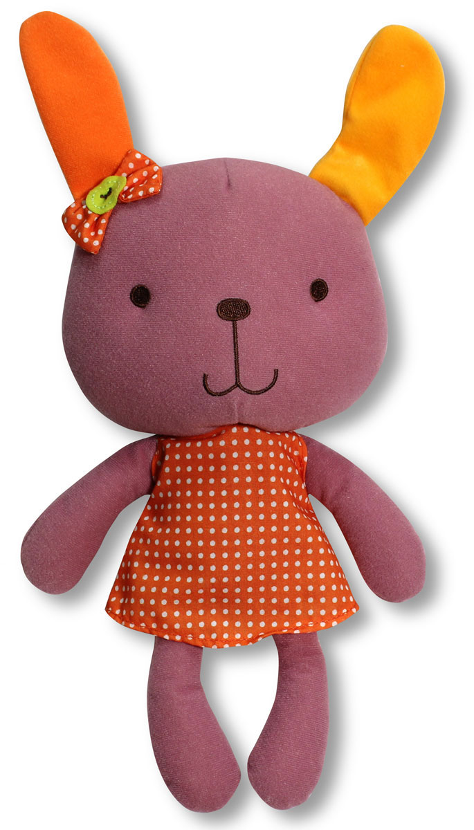 Bobby & Friends Мягкая игрушка Зайка Фанни 29 смТ57138_розовый Bobby & Friends Мягкая игрушка Зайка Фанни 29 смТ57138_розовыйМягкая игрушка Bobby & Friends Зайка Фанни привлечет внимание вашего малыша и не позволит ему скучать! Игрушка выполнена из текстильного материала в виде симпатичной зайки Фанни. Если нажать зайке на левое ушко, она поздоровается, произнесет свое имя, пожалуется, что устала и предложит пойти спать. Яркая игрушка Bobby & Friends Зайка Фанни поможет ребенку в развитии цветового и звукового восприятия, концентрации внимания, мелкой моторики рук, координации движений и тактильных ощущений. Игрушка работает от 3 незаменяемых батареек LR44.