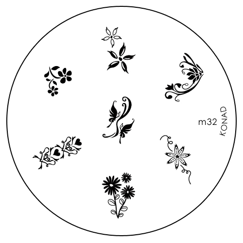 Konad Печатная форма (диск) M32 image plateSN-IPM032 Konad Печатная форма (диск) M32 image plateSN-IPM032Диск для стемпинга. Теперь создавать дизайны на ногтях стало очень просто