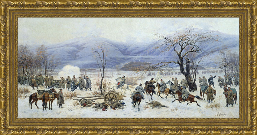 Сражение у Шипки-Шейново (А.Д. Кившенко), 21 x 40 см21x40 OZ165-50601 Сражение у Шипки-Шейново (А.Д. Кившенко), 21 x 40 см21x40 OZ165-50601Художественная репродукция картины А.Д. Кившенко Сражение у Шипки-Шейново Размер постера: 21 см x 40 см. Артикул: 21x40 OZ165-50601.