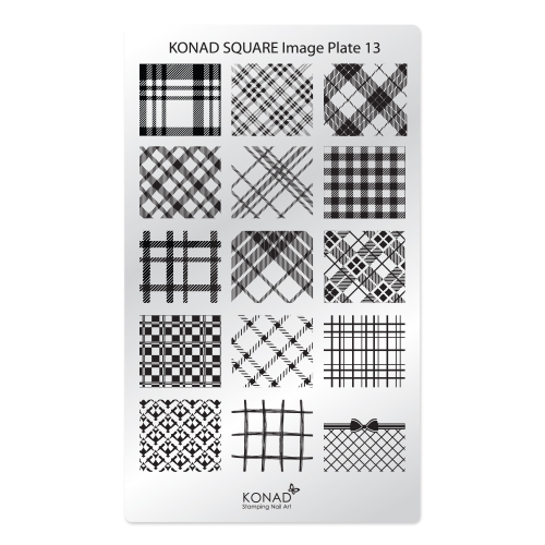 Konad Square Пластина для степинга Square Image Plate13SN-SIP13 Konad Square Пластина для степинга Square Image Plate13SN-SIP13Плитка для стемпинга. Больше узоров, больше творчества. Нанести лак на диск для стемпинга, убрать излишки скрапером, отпечатать на штамп и перенести на ноготь.