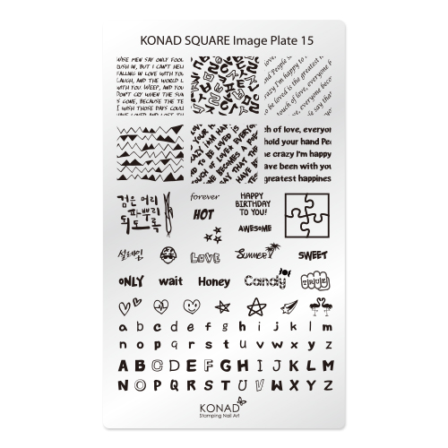 Konad Square Пластина для степинга Square Image Plate15SN-SIP15 Konad Square Пластина для степинга Square Image Plate15SN-SIP15Плитка для стемпинга. Больше узоров, больше творчества. Нанести лак на диск для стемпинга, убрать излишки скрапером, отпечатать на штамп и перенести на ноготь.