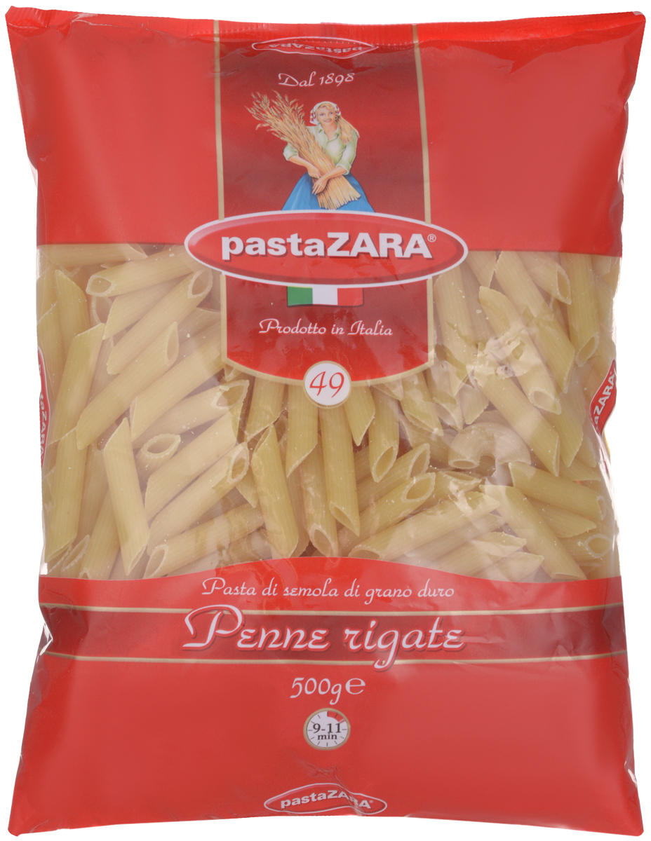 Pasta Zara Перо среднее рифленое макароны, 500 г8004350130495 Pasta Zara Перо среднее рифленое макароны, 500 г8004350130495Макароны-перья Pasta Zara 049 сочетает в себе современность технологий производства и традиционное итальянское качество. Эти макароны подойдут для приготовления с мясом или овощами и безусловно придутся по вкусу всей семье!