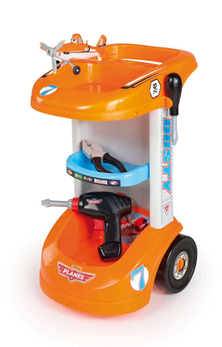 Smoby Тележка с инструментами Самолеты500252 Smoby Тележка с инструментами Самолеты500252Внимание! Возможно проглатывание мелких деталей.Пользоваться только под непосредственным контролем взрослых с соблюдением необходимой предосторожности. Не обеспечивает защиты при несчастном случае.