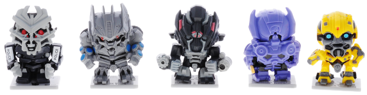 Transformers Набор фигурок 5 шт Набор 2TRF450_набор 2 Transformers Набор фигурок 5 шт Набор 2TRF450_набор 2Набор фигурок Transformers станет восхитительным сюрпризом для вашего малыша и подарит ему множество счастливых мгновений. Этот набор приведет в восторг любого маленького поклонника знаменитых Трансформеров, ведь он включает в себя 5 мини-фигурок героев мультфильма. Также в комплект входят 5 подставок для фигурок и 5 коллекционных карточек персонажей. Фигурки выполнены из прочного безопасного пластика. Ваш ребенок часами будет играть с этим набором, придумывая различные истории с участием любимых героев. Высокое качество исполнения фигурок порадует маленьких коллекционеров, и такие фигурка займет достойное место в коллекции игрушек вашего малыша. Небольшие размеры фигурок позволят брать их с собой на прогулку.