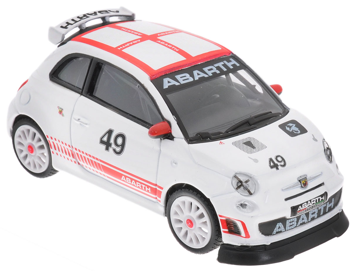 Bburago Модель автомобиля Ралли Abarth 500 цвет белый18-38100 Bburago Модель автомобиля Ралли Abarth 500 цвет белый18-38100Модель автомобиля Bburago Ралли. Abarth 500 станет хорошим подарком для любого ценителя автомобилей. Она имеет отличную детализацию и является уменьшенной копией настоящей машины. История автомобилей Абарт началась еще в 1949 году, когда знаменитый гонщик и конструктор Карло Альберто Абарт открыл свою фабрику по производству глушителей и систем выпуска отработанных газов, позже перейдя на производство спортивных автомобилей. Abarth 500 выполнен на базе автомобиля Fiat Nuova 500, что объясняет их частичное внешнее сходство. Модель Abarth 500 изготовлена в масштабе 1:43 и максимально приближена к своему прототипу. Изготовлена из литого металла с добавлением пластиковых элементов. Abarth 500 использовался для раллийных гонок, поэтому спереди имеет дополнительные фары, для лучшего освещения дороги. Этот великолепный автомобиль займет достойное место в любой коллекции, или игрушечном гараже маленького автолюбителя! Модель снабжена подставкой.
