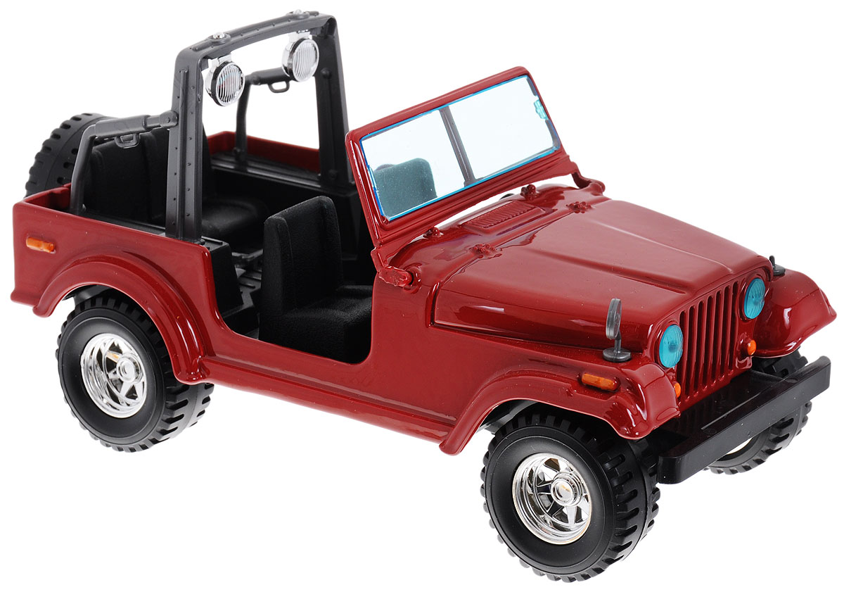Bburago Модель автомобиля Jeep Wrangler18-22033_красный Bburago Модель автомобиля Jeep Wrangler18-22033_красныйКоллекционная модель автомобиля Bburago Jeep Wrangler будет отличным подарком как ребенку, так и взрослому коллекционеру. Благодаря броской внешности, а также великолепной точности, с которой создатели этой модели масштабом 1:24 передали внешний вид настоящего автомобиля, машинка станет подлинным украшением любой коллекции авто. Машинка будет долго служить своему владельцу благодаря металлическому корпусу с элементами из пластика. Шины обеспечивают отличное сцепление с любой поверхностью пола. Модель автомобиля Bburago Jeep Wrangler обязательно понравится вашему ребенку и станет достойным экспонатом любой коллекции.