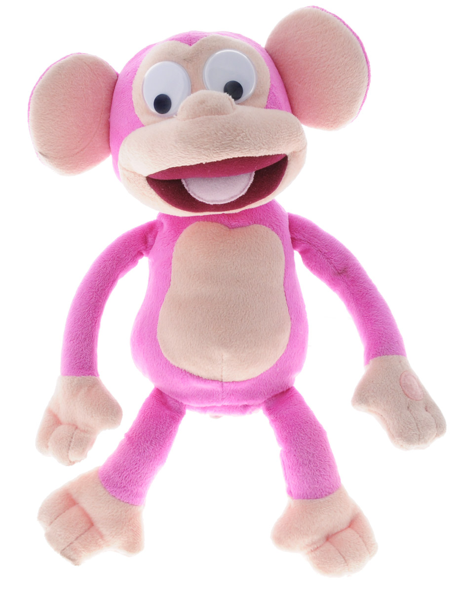 IMC Toys Анимированная мягкая игрушка Fufris Обезьянка цвет розовый 21 см94161IM_розовый IMC Toys Анимированная мягкая игрушка Fufris Обезьянка цвет розовый 21 см94161IM_розовыйЗабавная анимированная мягкая игрушка IMC Toys Fufris: Обезьянка непременно заставит вас смеяться. Игрушка выполнена из мягкого текстильного материала в виде веселой обезьянки с большими пластиковыми глазками и подвижными зрачками. Нажмите на лапку обезьянки - и она начнет заразительно хохотать и двигаться благодаря встроенному моторчику, а ее глазки будут смешно перекатываться. Задорный смех вызовет улыбку у каждого, кто ее услышит, и обязательно развеселит вас и вашего малыша. Игры с такой игрушкой помогают малышу развить воображение, творческое мышление, способствуют усвоению коммуникативных навыков. Такая игрушка станет прекрасным подарком не только для ребенка, но и для взрослого с хорошим чувством юмора. Рекомендуется докупить 3 батарейки напряжением 1,5V типа AA (товар комплектуется демонстрационными).