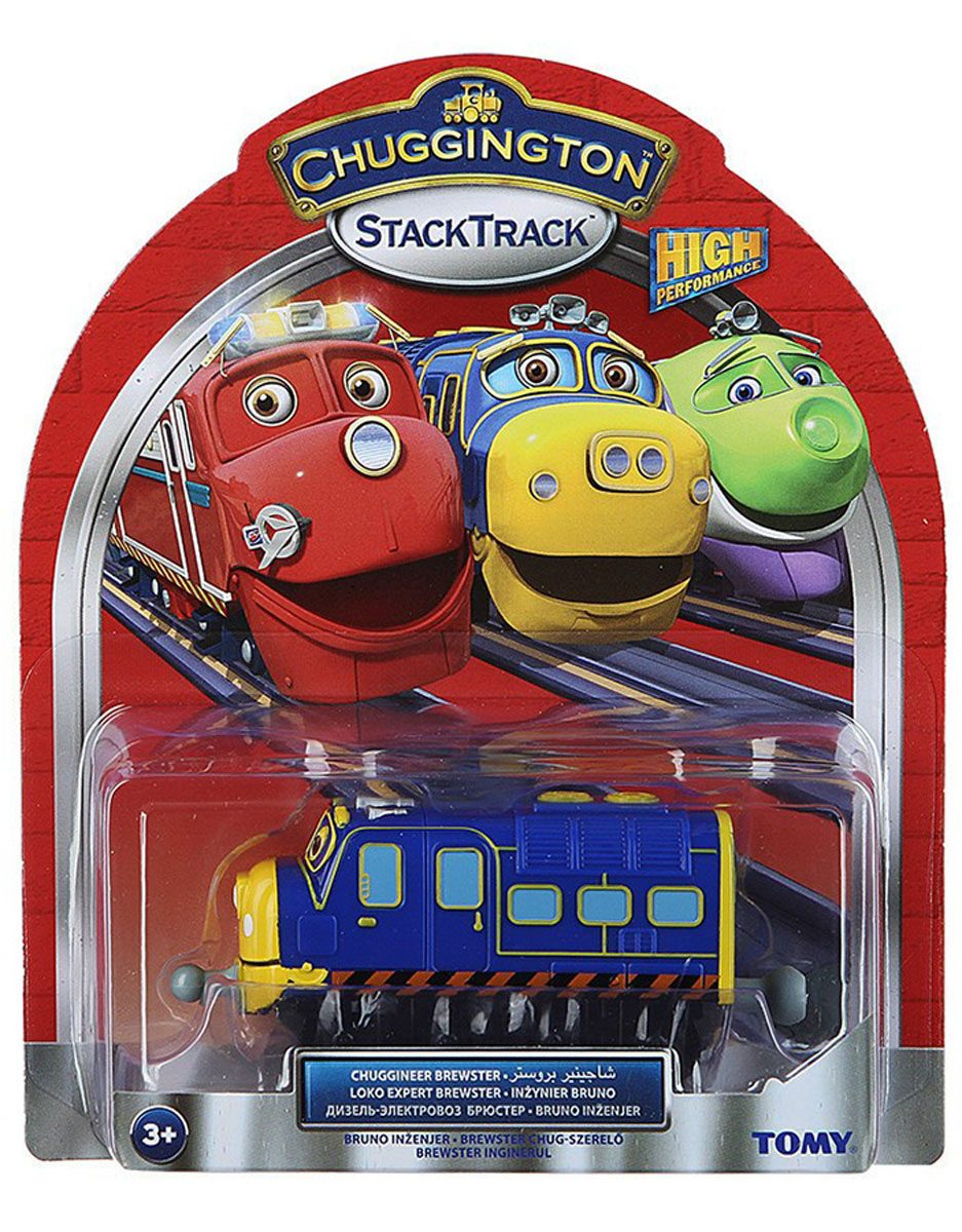 Chuggington Паровозик Брюстер-инженерLC54119 Chuggington Паровозик Брюстер-инженерLC54119Яркий паровозик Брюстер-инженер несомненно, привлечет внимание вашего ребенка и не позволит ему скучать. Паровозик выполнен в виде забавного персонажа из мультфильма Chuggington. У него есть глаза и носик, а так же очаровательная улыбка. Брюстер - дизель-электровоз, кажущийся неуклюжим и очень медлительным. Но он очень сильный и может перевезти огромный состав с множеством вагончиков, что не под силу никакому другому паровозику в Чаггингтоне. Впереди и сзади имеются специальные элементы для крепления с другими вагончиками. Ваш ребенок будет часами играть с паровозиком, придумывая разные истории и проигрывая любимые моменты из мультфильма. Порадуйте его таким замечательным подарком! Чаггингтон - удивительный городок из мультфильма Веселые паровозики из Чаггингтона, населенный приветливыми паровозиками. Каждый день они узнают что-то новое, радуются открытиям и обожают приключения! Центр Чаггингтона - депо, место обитания дружных...