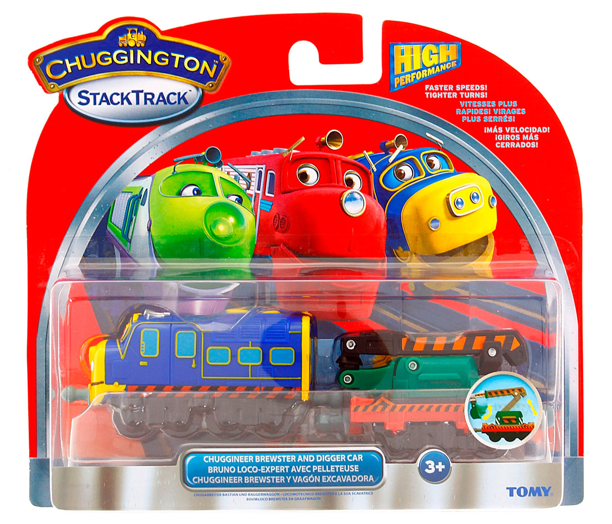Chuggington Паровозик Брюстер с прицепомLC54125 Chuggington Паровозик Брюстер с прицепомLC54125Яркий паровозик Брюстер несомненно привлечет внимание вашего ребенка и не позволит ему скучать. Паровозик выполнен в виде забавного персонажа из мультсериала Chuggington. У него есть глаза и носик, а также очаровательная улыбка. Спереди и сзади имеются специальные элементы для крепления с другими вагончиками. В комплект входит вагончик с подвижным элементом в виде стрелы с ковшом. Вагончик также снабжен специальными элементами для крепления с другими вагончиками. Ваш ребенок будет часами играть с паровозиком, придумывая разные истории и проигрывая любимые моменты из мультсериала. Порадуйте его таким замечательным подарком! Чаггингтон - удивительный городок из мультсериала Веселые паровозики из Чаггингтона, населенный приветливыми паровозиками. Каждый день они узнают что-то новое, радуются открытиям и обожают приключения! Центр Чаггингтона - депо, место обитания дружных паровозов. Каждый день отсюда в разные концы города и за его...