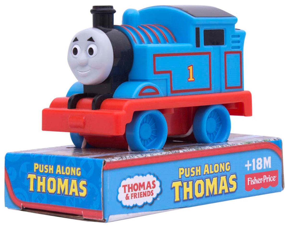 Thomas&Friends Паровозик Томас W2191W2190/W2191 Thomas&Friends Паровозик Томас W2191W2190/W2191Маленький, свободно перемещающийся паровозик Томас выполнен из пластика в виде персонажа популярного мультсериала Томас и его друзья (Thomas & Friends ). Томас - маленький паровозик с задорным характером. Он всегда стремится сделать все быстрее и лучше остальных, из-за чего часто попадает в неприятности. Соберите все пять своих любимых персонажей: Томаса, Перси, Гарольда, Дизеля и Чарли. Порадуйте своего непоседу такой замечательной игрушкой!