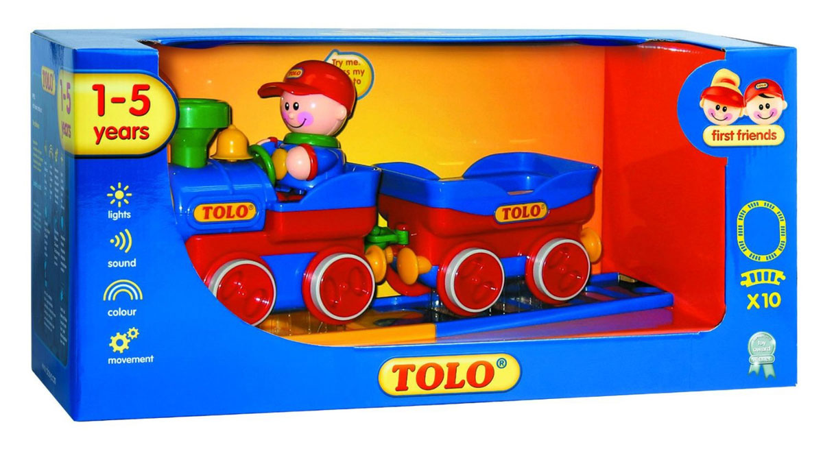 Tolo FF Набор игрушек Железная дорога малая89905 Tolo FF Набор игрушек Железная дорога малая89905Электронный поезд и вагончик. В набор входит фигурка машиниста из коллекции «Первые Друзья». В набор входят десять деталей железнодорожного полотна, из которых собирается овальная железная дорога. Нажми на голову фигурки «Первые Друзья» и у поезда загорится головной прожектор, раздастся гудок и поезд отправится в путешествие по железной дороге. Демонстрационный переключатель. Поезд и вагон могут ездить отдельно друг от друга с выключенным мотором. Эта игрушка развивает следующие навыки: