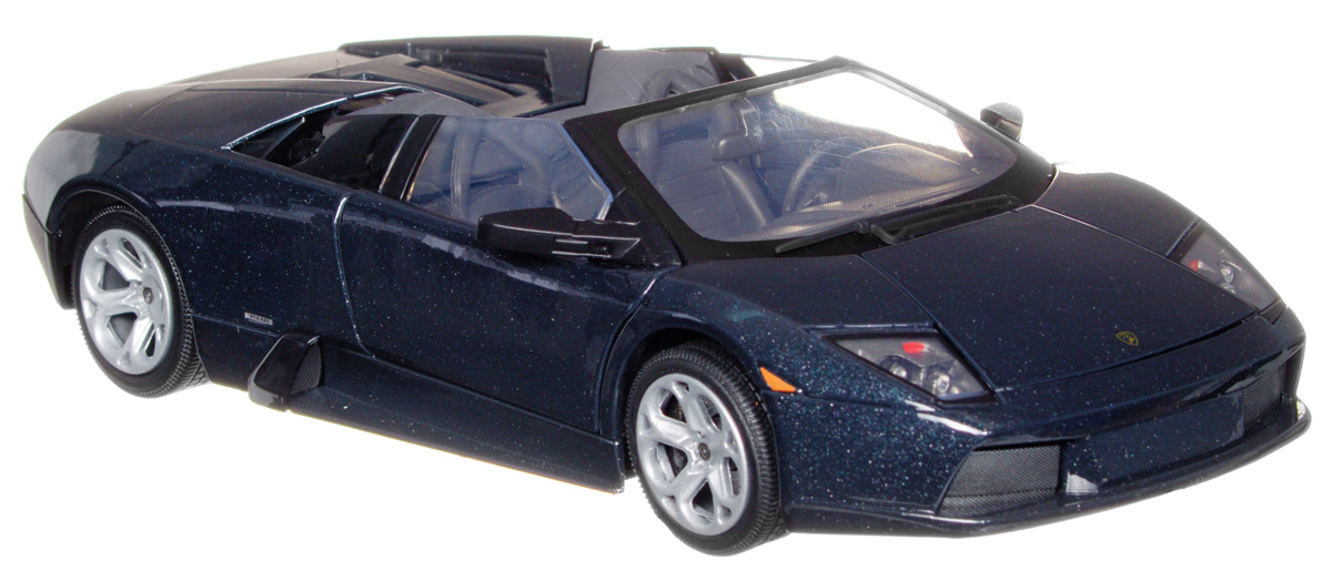 Autotime Модель автомобиля Lamborghini Murcielago Roadster цвет черный73169-RUS_черный Autotime Модель автомобиля Lamborghini Murcielago Roadster цвет черный73169-RUS_черныйКоллекционная модель Autotime Lamborghini Murcielago Roadster выполнена из металла с элементами пластика и представляет собой уменьшенную одноименную копию автомобиля. Модель отличается отличным качеством исполнения и детализацией высшего уровня. Масштаб и высокотехнологичное оборудование позволяют передать все тонкости и нюансы настоящей машины. Прорезиненные колеса крутятся при повороте руля; двери и багажник открываются. Модель помещена на пластиковую подставку, дополненную надписью с названием автомобиля. Коллекционная модель автомобиля Autotime Lamborghini Murcielago Roadster понравится вашему ребенку и станет достойным экспонатом любой коллекции.