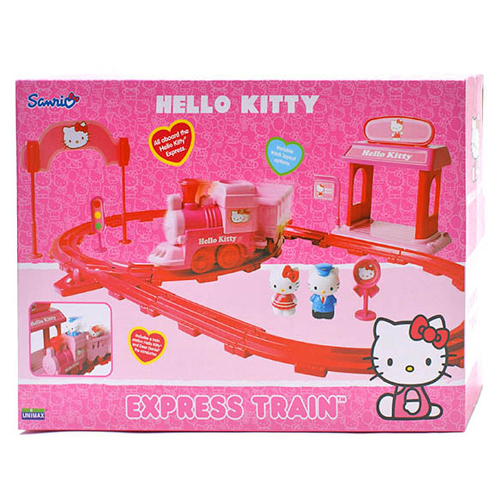 Hello Kitty Железная дорога на батарейках 6501165011 Hello Kitty Железная дорога на батарейках 6501165011Игровой набор Железная Дорога с рельсами HELLO KITTY - очень понравится всем маленьким девочкам. На этом волшебном поезде Kitty может путешествовать в разные города. В набор входит: фигурки Китти, начальника поезда, поезд, железная дорога, множество аксессуаров.