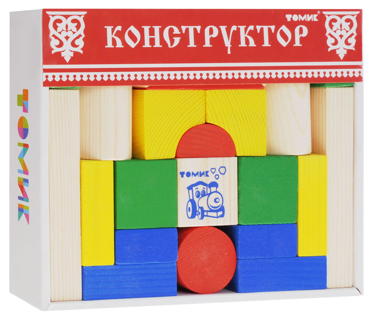Томик Конструктор Цветной 6678-266678-26 Томик Конструктор Цветной 6678-266678-26Конструктор Томик Цветной состоит из 26 цветных и неокрашенных деталей. Все элементы изготовлены из экологически чистого дерева, краски не токсичные и безопасны для ребенка. С таким конструктором ребенок с удовольствием построит башни, красивые арки, мостики, а если дополнить набор другими конструкторами, то можно сотворить великолепный замок или крепость. Такая игра развивает пространственное мышление, фантазию, умение использовать форму предмета, моторику, координацию, приучает ребенка к усидчивости.