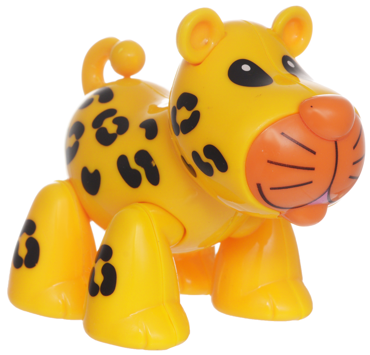 1TOY Фигурка В мире животных ЛеопардТ57440 1TOY Фигурка В мире животных ЛеопардТ57440Фигурка В мире животных. Леопард, выполненная из яркой пластмассы в виде симпатичного желтого с черными пятнышками леопарда, непременно придется по душе вашему малышу. Забавная фигурка имеет подвижные лапы, хвост и шею. Если двигать частями тела животного, то будут слышны негромкие щелкающие звуки. Фигурка В мире животных способствует развитию у ребенка цветового и звукового восприятия, мелкой моторики рук, хватательного рефлекса, осязания, координации движений и изучению живого мира нашей планеты. Отлично подходит для сюжетно-ролевых игр, которые способствуют развитию памяти и воображения у малыша.