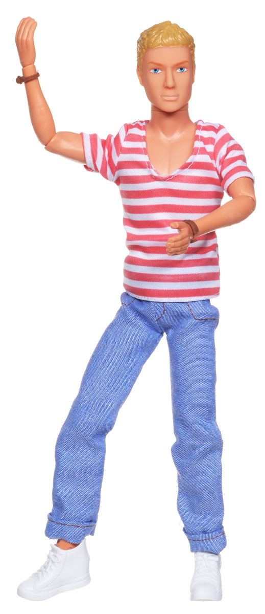 Simba Кукла Casual Kevin в полосатой футболке5738032_блондин, полосатая футболка Simba Кукла Casual Kevin в полосатой футболке5738032_блондин, полосатая футболкаКукла Simba Casual Kevin непременно приведет в восторг вашу малышку и обязательно станет ее любимой игрушкой. Блондин Кевин одет в модный наряд в стиле casual - полосатую футболку и голубые джинсы, а на ногах у него - белые кроссовки. Руки, ноги и голова куклы подвижны, благодаря чему ей можно придавать любые позы. Благодаря играм с куклой, ваша малышка сможет развить фантазию и любознательность, овладеть навыками общения и научиться ответственности.