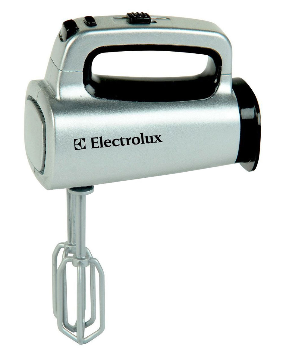 Klein Игровой набор Electrolux Миксер9219 Klein Игровой набор Electrolux Миксер9219Игрушечная копия ручного миксера ELECTROLUX. Игрушка имитирует функции настоящего миксера. Насадки снимаются и вращаются.