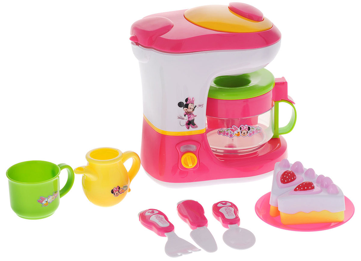 Disney Игровой набор Minnie Mouse Bow-Tique Coffee Maker Set 10 предметов60311М Disney Игровой набор Minnie Mouse Bow-Tique Coffee Maker Set 10 предметов60311МИгровой набор Disney Bow-Tique. Coffee Maker Set приведет в восторг вашу малышку! В состав набора, выполненного из пластика, входят: кофеварка с кофейником, чашка, молочник, блюдце, нож, вилка, ложка, 2 пирожных. В кофеварку можно залить воду. Выливается она путем нажатия на кнопку в верхней части игрушки. Предметы набора оформлены изображениями очаровательных мультипликационных персонажей Disney - Минни Маус и Дейзи Дак. Такой набор станет прекрасным дополнением к игровой ситуации с приглашением гостей к столу.