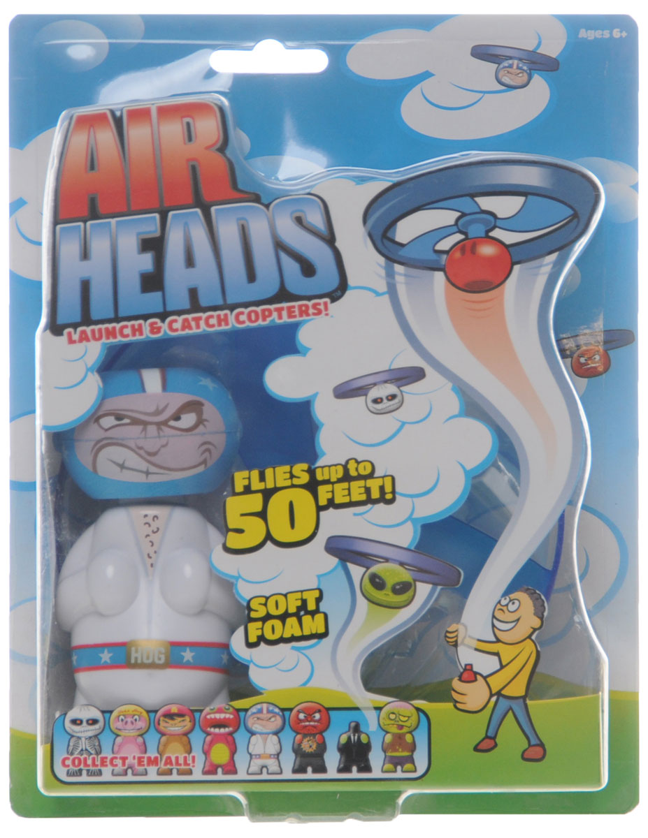 Air Heads Игрушка Hog Wild Super Dean52400_SUPER DEAN Air Heads Игрушка Hog Wild Super Dean52400_SUPER DEANИгрушка Hog Wild Air Heads: Super Dean обязательно порадует вашего малыша! Корпус и пропеллер игрушки выполнены из прочного пластика, а голова - из мягкого вспененного полимера. Соедините пропеллер с головой фигурки до щелчка и потяните за пусковой шнур, держа фигурку на расстоянии вытянутой руки. Голова игрушки сорвется с плеч и взлетит вверх на высоту до 15 метров! Устройте соревнование головолетов с друзьями, проверьте, кто сможет запустить свой головолет дальше или выше. Игрушка совместима с другими игрушками из серии Air Heads - меняйте их головы и создайте собственного монстра! Такая игрушка понравится любому малышу и подарит ему немало веселых моментов и массу удовольствия. Порадуйте своего ребенка таким замечательным подарком!