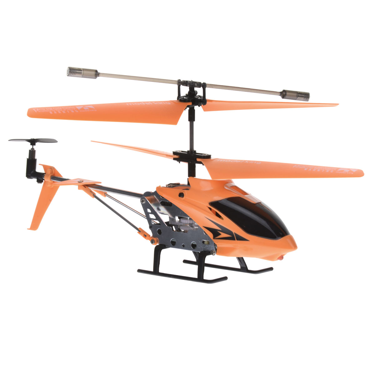 Junfa Toys Вертолет на радиоуправлении Model King цвет оранжевый33008-1оранжевый Junfa Toys Вертолет на радиоуправлении Model King цвет оранжевый33008-1оранжевыйВертолет радиоуправляемый с гироскопом, который позволяет ему плавно парить в воздухе. Он может передвигаться вправо/влево, вверх/вниз, вперед/назад. Небольшой размер и маленький вес обеспечивают маневренность и скорость. У вертолета металлический прочный каркас. Радиоуправляемый металлический вертолет на радиоуправлении Junfa Toys Model King понравится любому ребенку. 3,5-канальный вертолет с гироскопом будет плавно парить в воздухе и зависать по командам с пульта управления. Благодаря пульту вертолет может перемещаться назад и вперед, вверх и вниз, а также устремляться в левую и правую сторону. Маленький вес вертолета и небольшой размер обеспечивают скорость и маневренность . У вертолета прочный металлический каркас. В передней части вертолета имеется светодиод, который попеременно горит синим и красным цветом. Очень эффектно смотрится в сумеречное время.