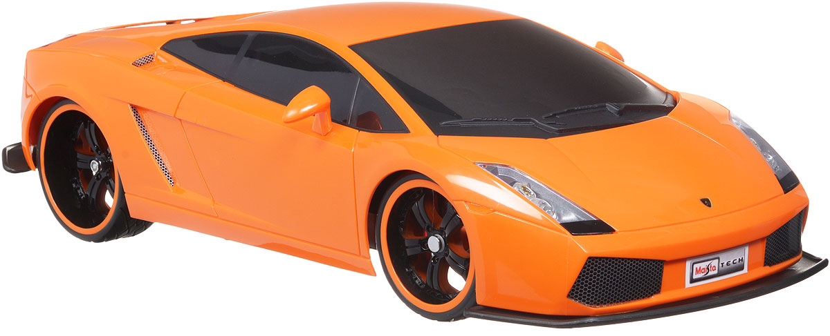 Maisto Радиоуправляемая модель Lamborghini Gallardo цвет оранжевый81021_оранжевый Maisto Радиоуправляемая модель Lamborghini Gallardo цвет оранжевый81021_оранжевыйРадиоуправляемая модель Maisto Lamborghini Gallardo с ярким дизайном обязательно понравится всем любителям красивых машин. Корпус выполнен из высококачественного пластика. Машина представляет собой копию, уменьшенную от реального прототипа в 10 раз. Модель обладает высокой детализацией, двигается во всех направлениях: вперед, назад, влево, вправо. При движении загораются передние фары и задние фонари. Пульт управления работает на частоте 27 МГц. Машина работает от сменного аккумулятора (в комплекте). Для работы пульта управления необходимы 2 батарейки типа АА (товар комплектуется демонстрационными).