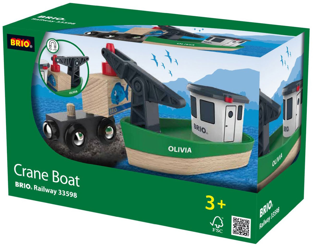 Brio Корабль с краном-погрузчиком33598 Brio Корабль с краном-погрузчиком33598Вашему ребенку обязательно понравится игрушка Brio Корабль с краном-погрузчиком. Симпатичный корабль оборудован погрузочным краном, который легко перенесет груз с палубы на вагон или обратно с помощью магнитного захвата. В комплект входит: корабль, вагон, груз. Набор совместим со всеми железными дорогами и паровозиками Brio.