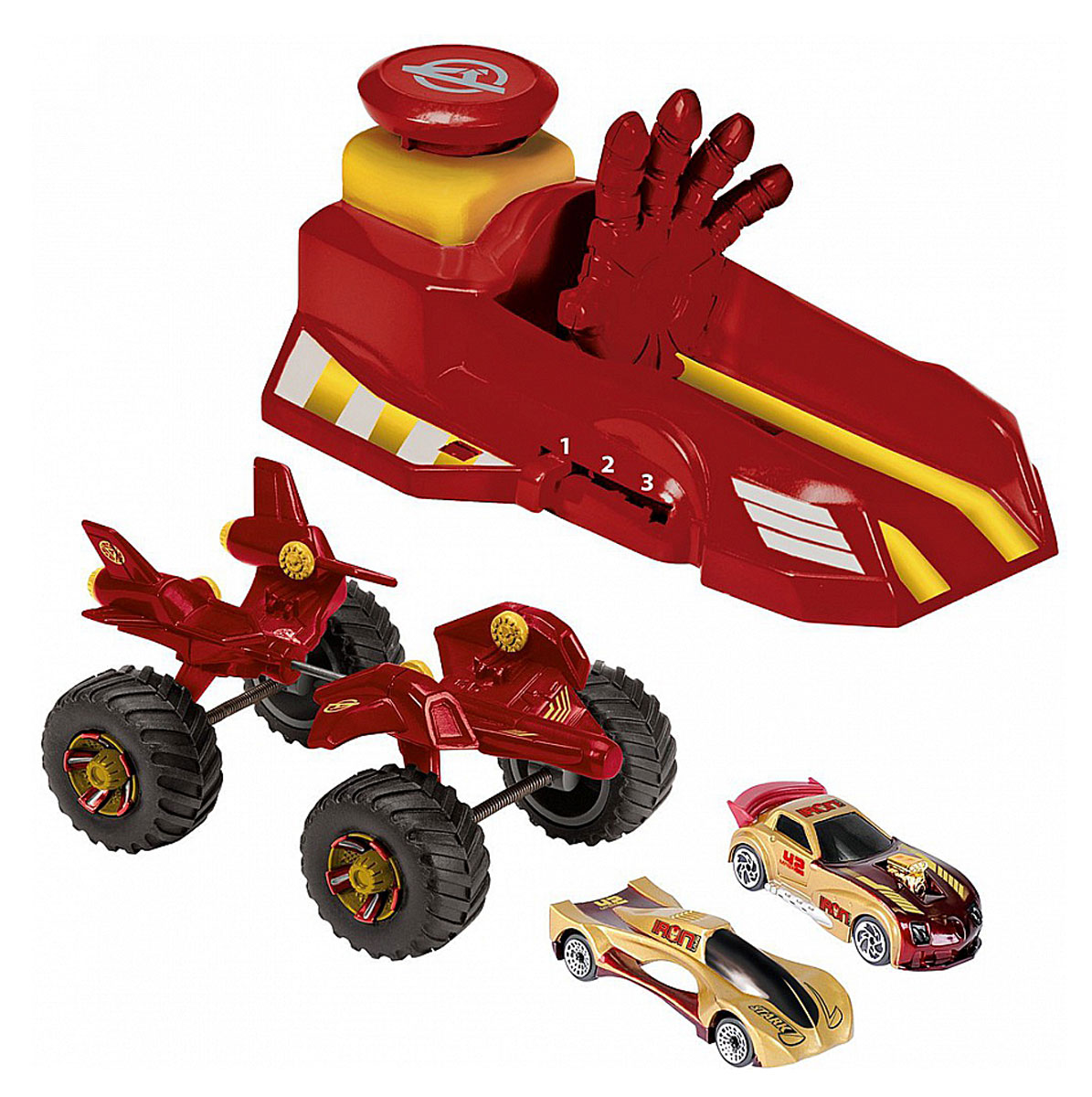 Majorette Игровой набор Пусковая установка Железный человек3089790 Majorette Игровой набор Пусковая установка Железный человек3089790Игровой набор Majorette Пусковой механизм. Железный человек, выполненный из безопасного пластика, станет любимой игрушкой вашего малыша. В набор входят 2 машинки, пусковое устройство и шасси для джипа. Набор выполнен из безопасного пластика и оформлен в стиле супергероя Железный человек. Поместив один из автомобилей в пусковое устройство, и нажав кнопку, машинка способна вылететь со значительной скоростью из установки и устремиться вперед. Но самое занимательное то, что набор машинок Железный Человек может преобразоваться в красивый внедорожник благодаря присоединению шасси с большими колесами, а маленькая машинка будет выступать в роли кабины. Игры с этим ярким игровым набором развивают концентрацию внимания, координацию движений, мелкую и крупную моторику, цветовое восприятие и воображение. Ваш малыш отлично проведет время, придумывая различные истории и устраивая соревнования.