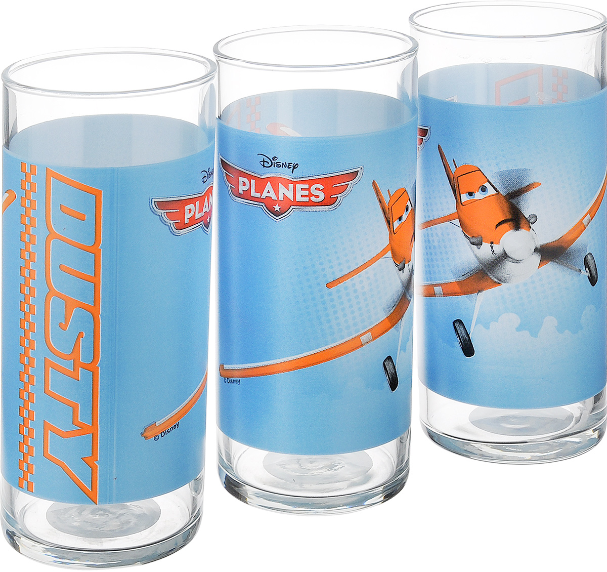 Набор стаканов Luminarc Disney Planes, 300 мл, 3 штJ0799 Набор стаканов Luminarc Disney Planes, 300 мл, 3 штJ0799Набор Luminarc Disney Planes состоит из 3 стаканов, выполненных из высококачественного стекла. Стаканы предназначены для подачи сока, воды, компота и других напитков. Декорированные ярким рисунком, они сочетают в себе элегантный дизайн и функциональность. Благодаря такому набору пить напитки будет еще приятнее. Можно мыть в посудомоечной машине. Диаметр стакана по верхнему краю: 6 см. Высота стакана: 13,5 см. Диаметр основания стакана: 6 см.