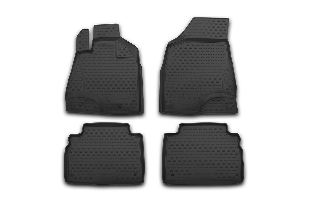 Набор автомобильных ковриков Novline-Autofamily для Nissan Pathfinder 2010-2014, в салон, 4 шт. CARNIS10051hCARNIS10051h Набор автомобильных ковриков Novline-Autofamily для Nissan Pathfinder 2010-2014, в салон, 4 шт. CARNIS10051hCARNIS10051hНабор автомобильных ковриков Novline-Autofamily, изготовленный из полиуретана, состоит из 4 ковриков, которые учитывают все особенности каждой модели автомобиля и полностью повторяют контуры пола. Полиуретановые автомобильные коврики для салона произведены из высококачественного материала, который держит форму, прочный и не пачкает обувь. Коврики в салон не только улучшат внешний вид салона вашего автомобиля, но и надежно уберегут его от пыли, грязи и сырости, а значит, защитят кузов от коррозии. Полиуретановые коврики для автомобиля гладкие, приятные и не пропускают влагу. Ковры для автомобилей надежно крепятся на полу и не скользят, что очень важно во время движения. Чистятся коврики очень просто: как при помощи автомобильного пылесоса, так и различными моющими средствами. Набор подходит для Nissan Pathfinder 2010-2014 годов выпуска.