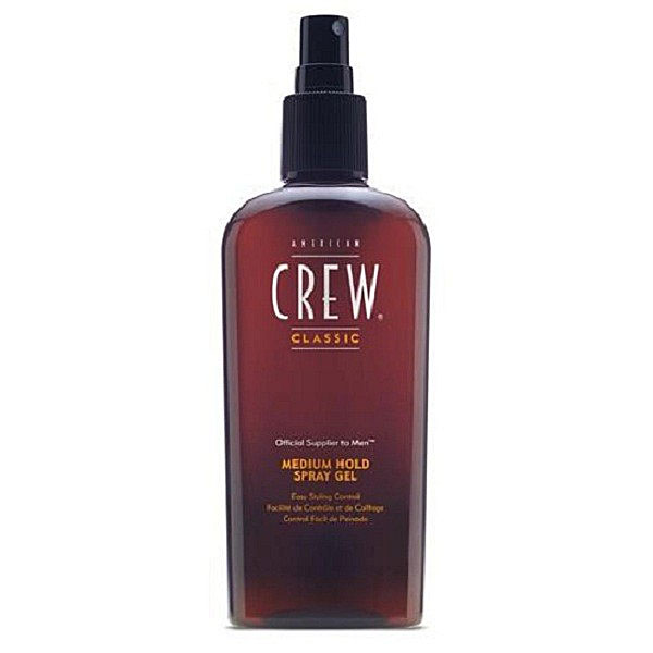 American Crew Спрей-гель для волос средней фиксации Classic Medium Hold Spray Gel 250 мл7202079000 American Crew Спрей-гель для волос средней фиксации Classic Medium Hold Spray Gel 250 мл7202079000Спрей-гель для волос средней фиксации Classic Medium Hold Spray Gel позволит создать прическу любой формы и сложности. Средство помогает мягко придать волосам форму, не делая их жесткими, увеличивает объем прически благодаря воздействию на волосы витамина В5. Особая формула спрей-геля для укладки Medium Hold не оставляет никаких следов на волосах и одежде. Находка для тонких волос, которые теперь выглядят утолщенными и более здоровыми. Средство не вызывает дискомфорта и сухости кожи головы благодаря отсутствию спирта и низкому уровню pH.