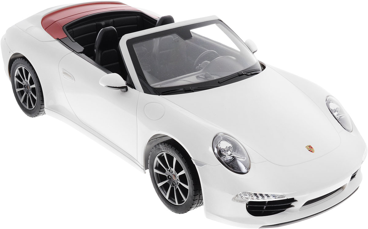 Rastar Радиоуправляемая модель Porsche 911 Carrera S цвет белый47700 Rastar Радиоуправляемая модель Porsche 911 Carrera S цвет белый47700Радиоуправляемая модель Rastar Porsche 911 Carrera S станет отличным подарком любому мальчику! Все дети хотят иметь в наборе своих игрушек ослепительные, невероятные и крутые автомобили на радиоуправлении. Тем более, если это автомобиль известной марки с проработкой всех деталей, удивляющий приятным качеством и видом. Одной из таких моделей является автомобиль на радиоуправлении Rastar Porsche 911 Carrera S. Это точная копия настоящего авто в масштабе 1:12. Авто обладает неповторимым провокационным стилем и спортивным характером. Потрясающая маневренность, динамика и покладистость - отличительные качества этой модели. Возможные движения: вперед, назад, вправо, влево, остановка. Имеются световые эффекты. Пульт управления работает на частоте 40 MHz. Для работы игрушки необходимы 5 батареек типа АА (не входят в комплект). Для работы пульта управления необходима 1 батарейка напряжением 9V типа 6F22 (не входит в комплект).
