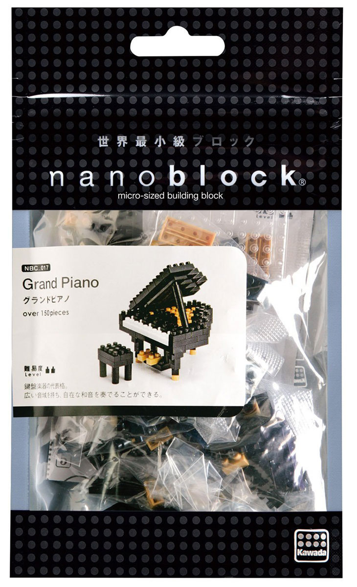 NanoBlock Мини-конструктор Черный рояльNBC_017 NanoBlock Мини-конструктор Черный рояльNBC_017Мини-конструктор Черный рояль - увлекательнейший способ времяпрепровождения. Набор включает подставку, более 150 пластиковых элементов (в том числе запасные) и цветную графическую инструкцию-схему сборки. Из деталей конструктора собирается мини-модель великолепного классического черного рояля и табурет для него. Конструктор nanoBlock - самый маленький в мире конструктор, крайне необычный, как все японское. Высокоточные трехмерные модели из деталей подобных Лего, но предельно уменьшенных в размерах, стали хитом в Японии и буквально произвели фурор в Америке, Европе, Азии и Австралии. Самая маленькая деталь конструктора - 4 мм х 4 мм, а классический прямоугольный элемент 2-на-4 точки имеет размер 8 мм х 16 мм и 5 мм высотой. Запатентованный дизайн деталей и высочайшее качество пластика обеспечивают надежное соединение даже при таких небольших размерах. Нано-размер деталей позволяет добиться невероятной реалистичности у собранных конструкций. В результате...