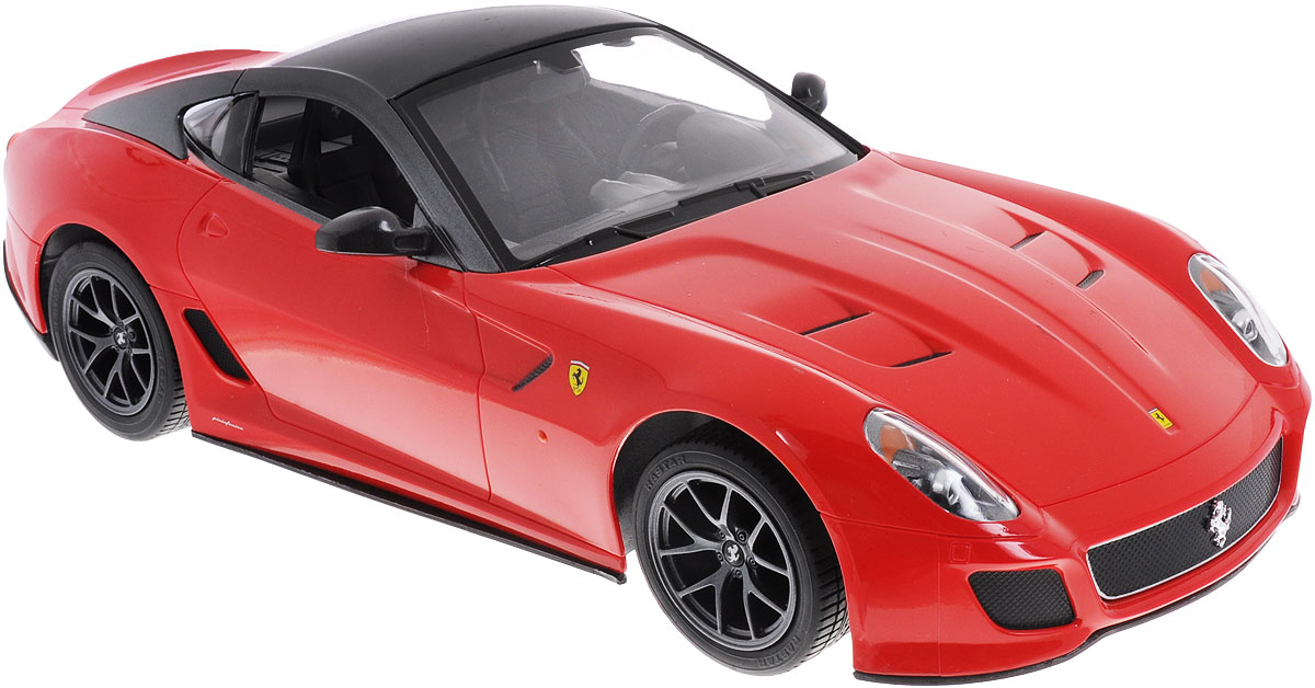 Rastar Радиоуправляемая модель Ferrari 599 GTO цвет красный47100 Rastar Радиоуправляемая модель Ferrari 599 GTO цвет красный47100Радиоуправляемая модель Rastar Ferrari 599 GTO станет отличным подарком любому мальчику! Все дети хотят иметь в наборе своих игрушек ослепительные, невероятные и крутые автомобили на радиоуправлении. Тем более, если это автомобиль известной марки с проработкой всех деталей, удивляющий приятным качеством и видом. Одной из таких моделей является автомобиль на радиоуправлении Rastar Ferrari 599 GTO. Это точная копия настоящего авто в масштабе 1:14. Авто обладает неповторимым провокационным стилем и спортивным характером. Потрясающая маневренность, динамика и покладистость - отличительные качества этой модели. Возможные движения: вперед, назад, вправо, влево, остановка. Имеются световые эффекты. Пульт управления работает на частоте 27 MHz. Для работы игрушки необходимы 5 батареек типа АА (не входят в комплект). Для работы пульта управления необходима 1 батарейка 9V (6F22) (не входит в комплект).