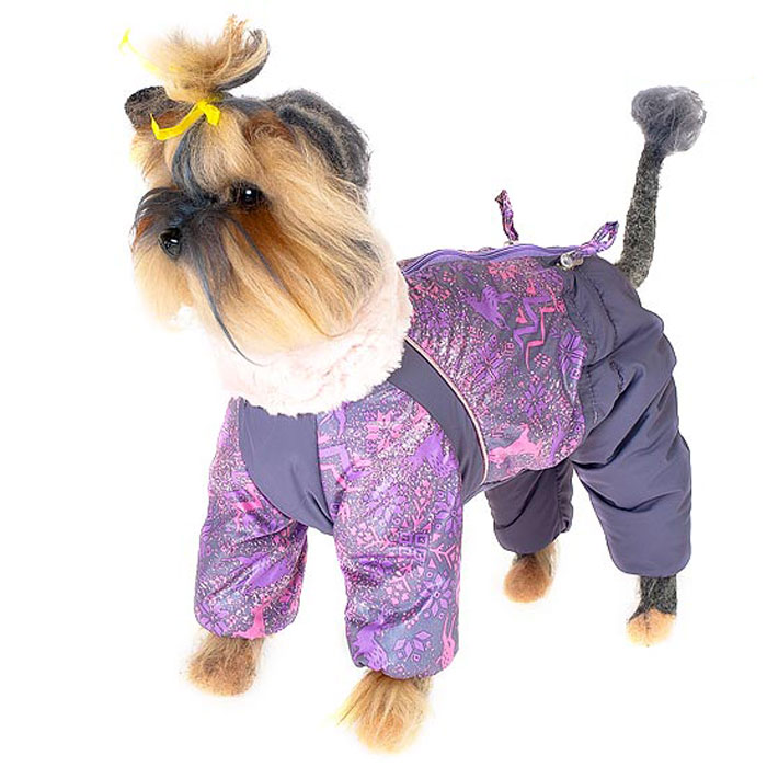 Комбинезон для собак Happy Puppy Скандинавия, зимний, для девочки, цвет: меланж. Размер 1 (S)HP-150018-1 Комбинезон для собак Happy Puppy Скандинавия, зимний, для девочки, цвет: меланж. Размер 1 (S)HP-150018-1Зимний комбинезон для собак Happy Puppy Скандинавия отлично подойдет для прогулок в зимнее время года. Комбинезон изготовлен из полиэстера, защищающего от ветра и снега, а на подкладке используется искусственный мех, который обеспечивает отличный воздухообмен. Комбинезон застегивается на молнию, благодаря чему его легко надевать и снимать. Высокий ворот изделия выполнен из искусственного меха. Низ рукавов и брючин оснащен внутренними резинками, которые мягко обхватывают лапки, не позволяя просачиваться холодному воздуху. На пояснице комбинезон затягивается на шнурок-кулиску. Благодаря такому комбинезону простуда не грозит вашему питомцу и он сможет испытать не сравнимое удовольствие от снежных игр и забав.