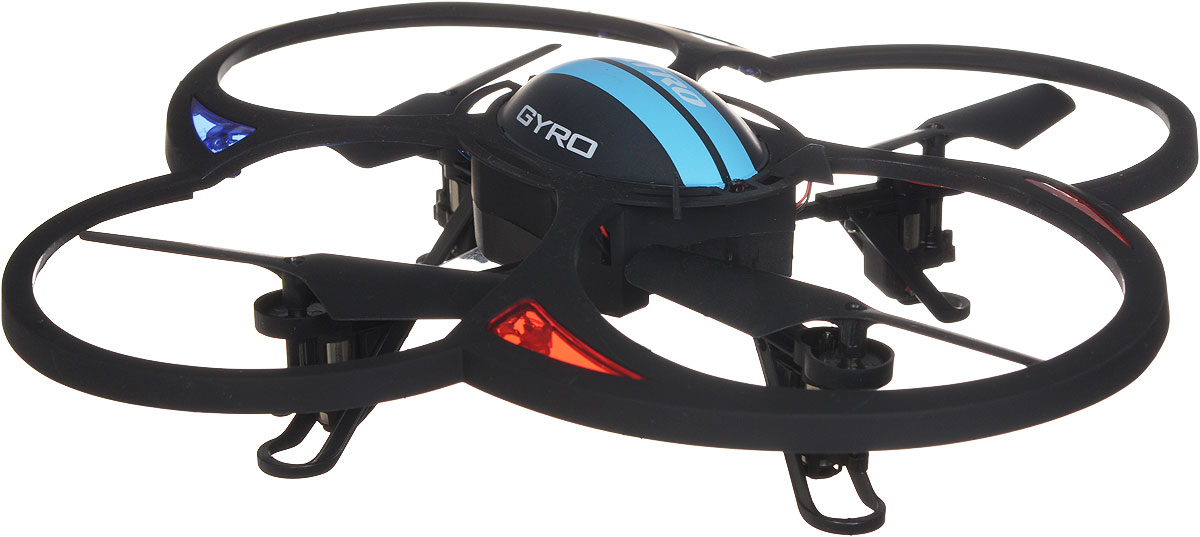 1TOY Квадрокоптер на радиоуправлении Gyro QuatroТ57395 1TOY Квадрокоптер на радиоуправлении Gyro QuatroТ57395Квадрокоптер на радиоуправлении GYRO-Quatro c встроенным гироскопом отлично подходит для полетов в закрытых помещениях и на улице. Шести осевой гироскоп предназначен для курсовой стабилизации полета. Игрушка может летать вперед-назад, вверх-вниз, вращаться, зависать в воздухе. Полностью заряженный аппарат летает 6-8 минут. Пульт управления работает на частоте 2,4 GHz. Игрушка развивает многочисленные способности ребенка - мелкую моторику, пространственное мышление, реакцию и логику. Квадрокоптер работает от встроенного аккумулятора, который можно заряжать от USB-шнура (входит в комплект). Для работы пульта управления необходимо докупить 4 батарейки напряжением 1,5V типа АА (в комплект не входят).