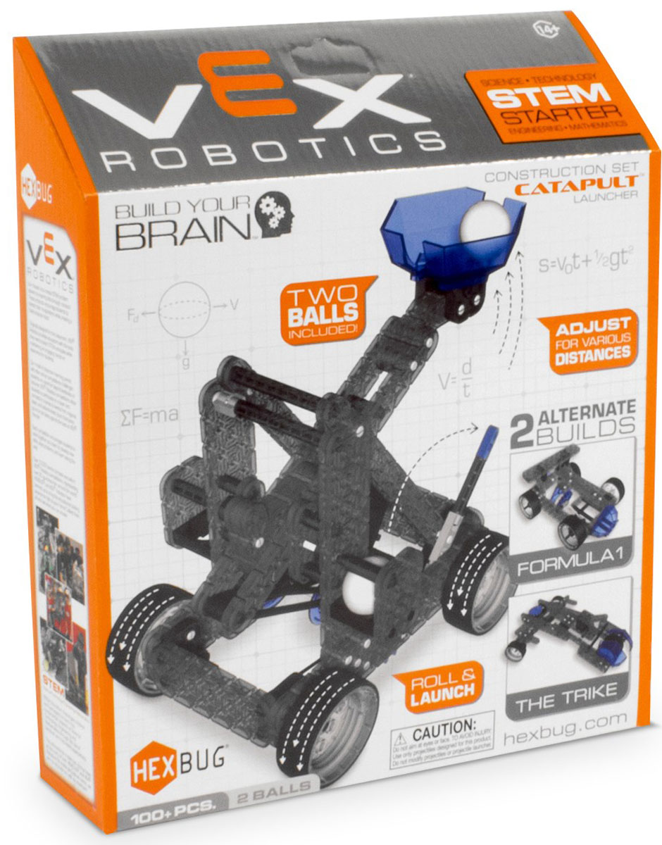 Hexbug Конструктор Vex Catapult Launcher406-4211 Hexbug Конструктор Vex Catapult Launcher406-4211Конструктор Hexbug Vex Catapult Launcher привлечет внимание вашего ребенка. Он содержит 100 пластиковых элементов, из которых ребенок сможет собрать действующую модель средневековой осадной машины - катапульты. Снаряды для машины - в комплекте. Дальность действия около 3 метров. Игры с конструктором помогут ребенку развить воображение, внимательность, пространственное мышление и творческие способности. С его помощью детей можно познакомить с миром механики в игровой форме. А также такой набор будет интересен не только детям, но и родителям.