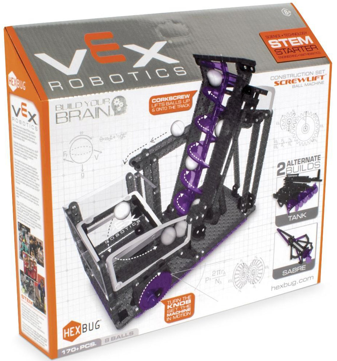 Hexbug Конструктор Vex Screwlift Ball Machine406-4207 Hexbug Конструктор Vex Screwlift Ball Machine406-4207Конструктор Hexbug Vex Screwlift Ball Machine привлечет внимание вашего ребенка. Он содержит 170 пластиковых элементов, из которых ребенок сможет собрать сложный механизм, который будет способен доставлять маленькие шарики на определенную высоту с помощью известного винта. И это еще не все! Ребенок может проявить свою фантазию, и собрать несколько модификаций или, при наличии других наборов, собрать большой конвейер. Игры с конструктором помогут ребенку развить воображение, внимательность, пространственное мышление и творческие способности. С его помощью детей можно познакомить с миром механики в игровой форме. А также такой набор будет интересен не только детям, но и родителям.