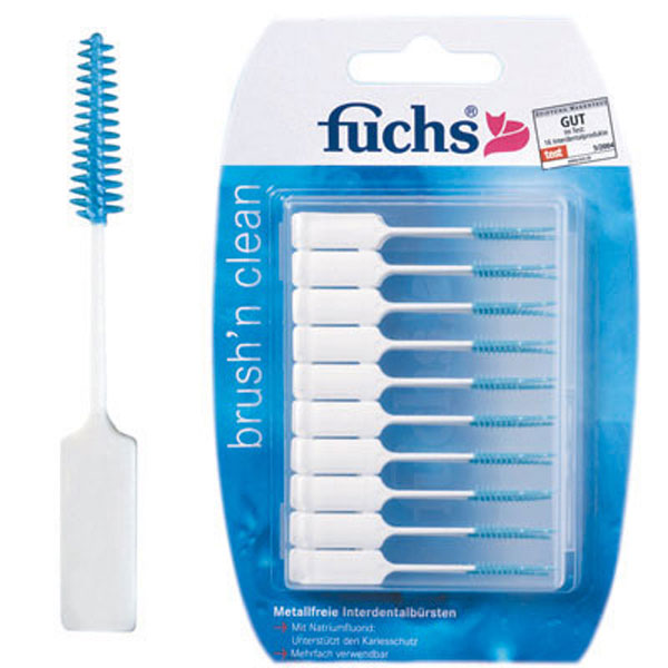 Fuchs Ершики мягкие с зубной пастой, 20 шт169750003 Fuchs Ершики мягкие с зубной пастой, 20 шт169750003Fuchs Brushn Clean- интердентальные ершики, имеют коническую форму. Диаметр на выходе: 1,9 мм. Комплектация: 20 шт.