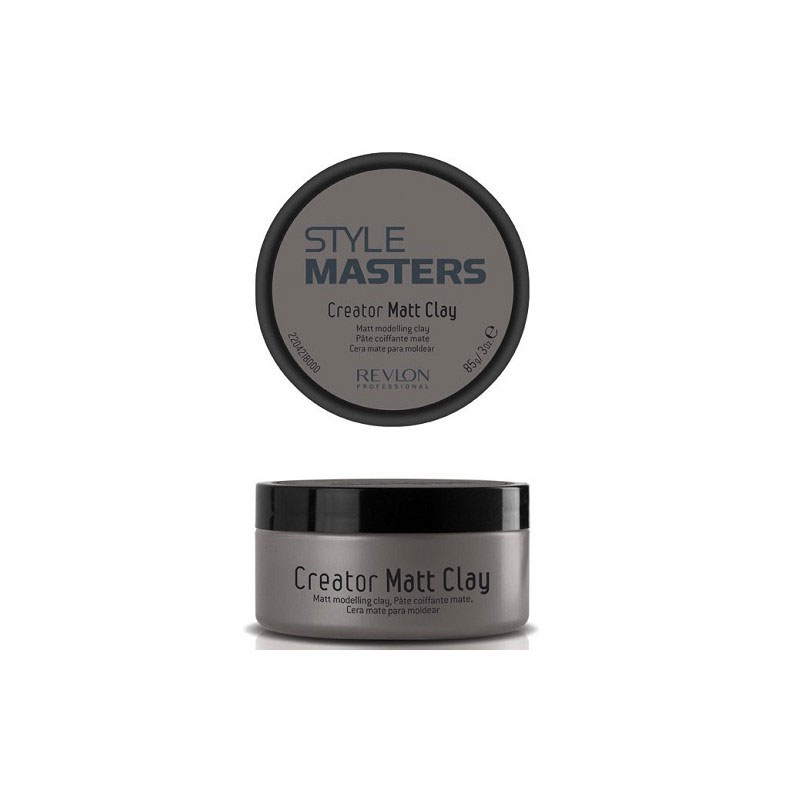 Revlon Professional SM Глина моделирующая для волос Creator Matt Clay 85 мл7207038000 Revlon Professional SM Глина моделирующая для волос Creator Matt Clay 85 мл7207038000Средства для стайлинга сильной фиксации оставляют на волосах следы жирного блеска? Матовая глина сильной фиксации Creator Matt Clay от Revlon Professional решит эту проблему. Глина прекрасно матирует волосы, способствуя созданию стойкой укладки, не утяжеляет волосы, легко смывается водой. «Криэйтор Матт Клэй» надолго сохраняет укладку без эффекта слипшихся волос и жирного блеска, выделяет локоны, не оставляя после себя следов.