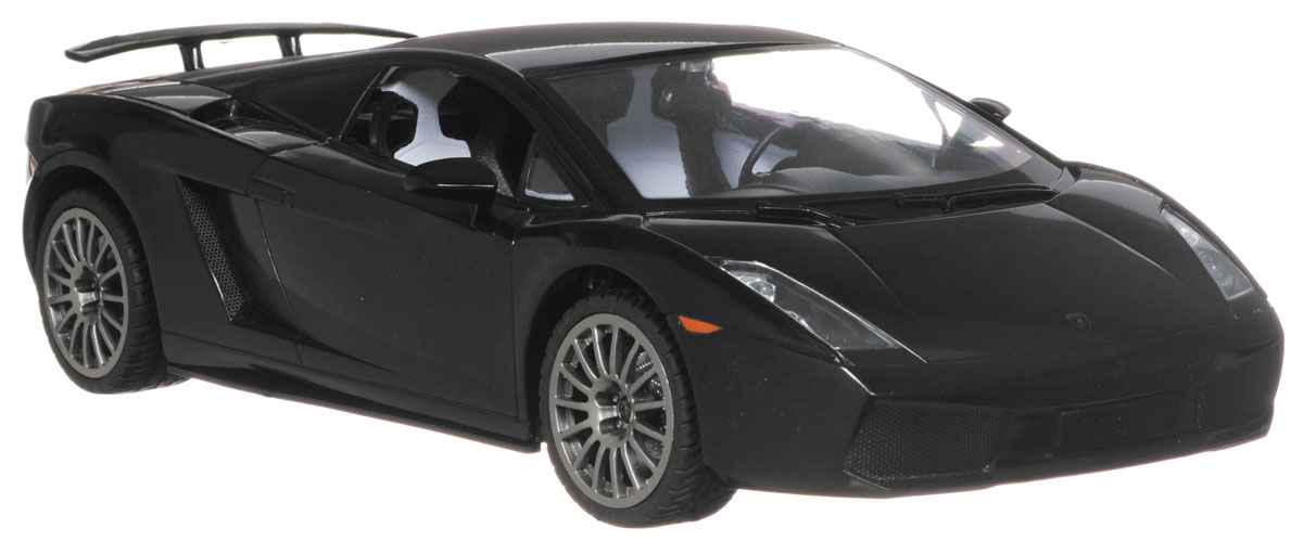 Rastar Радиоуправляемая модель Lamborghini Superleggera цвет черный масштаб 1:1426400 Rastar Радиоуправляемая модель Lamborghini Superleggera цвет черный масштаб 1:1426400Радиоуправляемая модель Rastar Lamborghini Superleggera, выполненная из прочного пластика с металлическими элементами, является точной уменьшенной копией настоящего автомобиля в масштабе 1:14. Модель привлечет внимание не только ребенка, но и взрослого. Модель при помощи пульта управления движется вперед, дает задний ход, поворачивает влево и вправо, останавливается. Машина обладает высокой стабильностью движения, что позволяет полностью контролировать его процесс, управляя уверенно и без суеты. Модель оснащена световыми эффектами. Такая модель автомобиля станет отличным подарком не только автолюбителю, но и человеку, ценящему оригинальность и изысканность, а качество исполнения представит такой подарок в самом лучшем свете. Машина работает от 5 батареек типа АА напряжением 1,5V, пульт работает от батарейки 9V типа Крона (не входят в комплект).