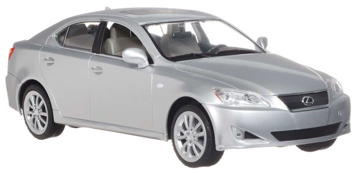 Rastar Радиоуправляемая модель Lexus IS 350 цвет серебристый масштаб 1:1430800 Rastar Радиоуправляемая модель Lexus IS 350 цвет серебристый масштаб 1:1430800Радиоуправляемая модель Rastar Lexus IS 350, выполненная из прочного пластика с металлическими элементами, является точной уменьшенной копией настоящего автомобиля в масштабе 1:14. Модель привлечет внимание не только ребенка, но и взрослого. Модель при помощи пульта управления движется вперед, дает задний ход, поворачивает влево и вправо, останавливается. Машина обладает высокой стабильностью движения, что позволяет полностью контролировать его процесс, управляя уверенно и без суеты. Модель оснащена световыми эффектами. Такая модель автомобиля станет отличным подарком не только автолюбителю, но и человеку, ценящему оригинальность и изысканность, а качество исполнения представит такой подарок в самом лучшем свете. Машина работает от 5 батареек типа АА напряжением 1,5V, пульт работает от батарейки 9V типа Крона (не входят в комплект).