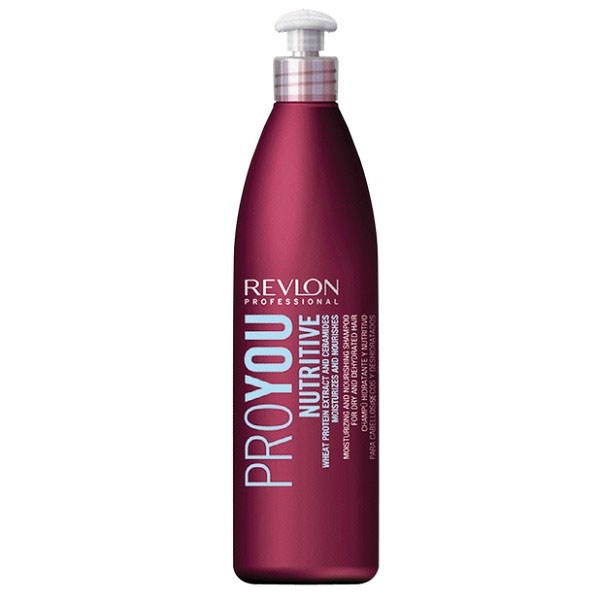 Revlon Professional Pro You Шампунь для волос увлажняющий и питательный Nutritive Shampoo 350 мл7203141000 Revlon Professional Pro You Шампунь для волос увлажняющий и питательный Nutritive Shampoo 350 мл7203141000В состав интенсивно питающего и увлажняющего шампуня Revlon Pro You Nutritive входят экстракты пшеничных ростков, обеспечивающие Вашим волосам витаминный баланс и полноценное питание. Помимо всего прочего, средство содержит керамиды – активные вещества, мгновенно укрепляющие и восстанавливающие структуру поврежденных волос. Активные компоненты шампуня покрывают волосы прозрачным защитным слоем, препятствующим возникновению сухости. Это приводит к нормализации водно-жирового баланса внутри кожного покрова головы, что способствует прекрасному внешнему виду и здоровью Ваших волос!